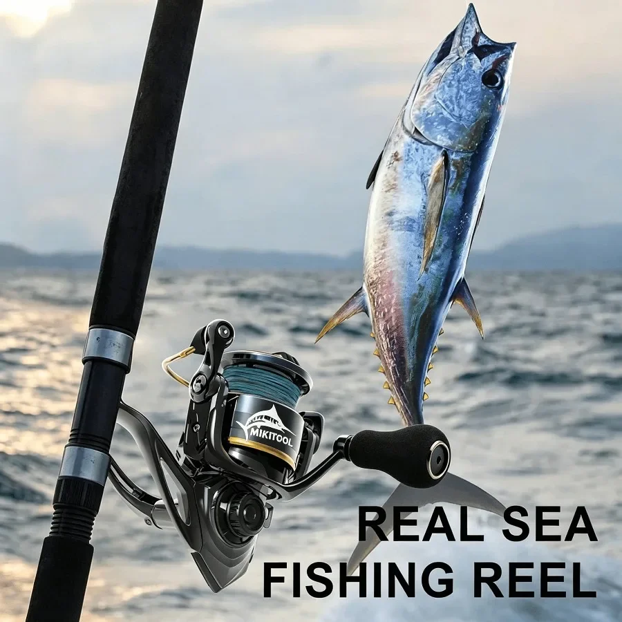 Spinning Reel, 9+1 BB Incredibly Smooth Fishing Reels, Carbon Fiber Ultralight Spinning Reels Stainless Steel Main Shaft Saltwat view 3