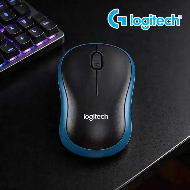 

Беспроводная мышь Logitech M185 с стабильным сигналом, частота 2,4 ГГц, радиус действия 10 м, 1000 DPI, 12 месяцев автономной работы, для дома и офиса, аксессуар для ПК