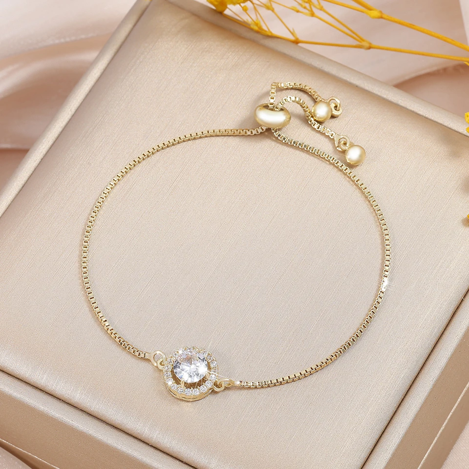 Trendy Kreis Ineinandergreifte Gold-Farbe Charme Armreif Für Frauen Männer Persönlich Armband Party Mädchen Exquisite Accessoires Schmuck