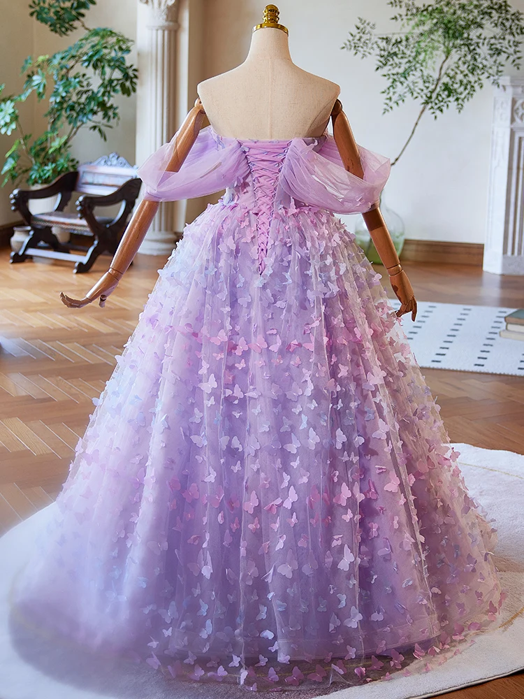 3D mariposa 15 vestidos de quinceañera vestido de baile dulce fuera del hombro vestido de fiesta vestido de fiesta Formal personalizado para princesa