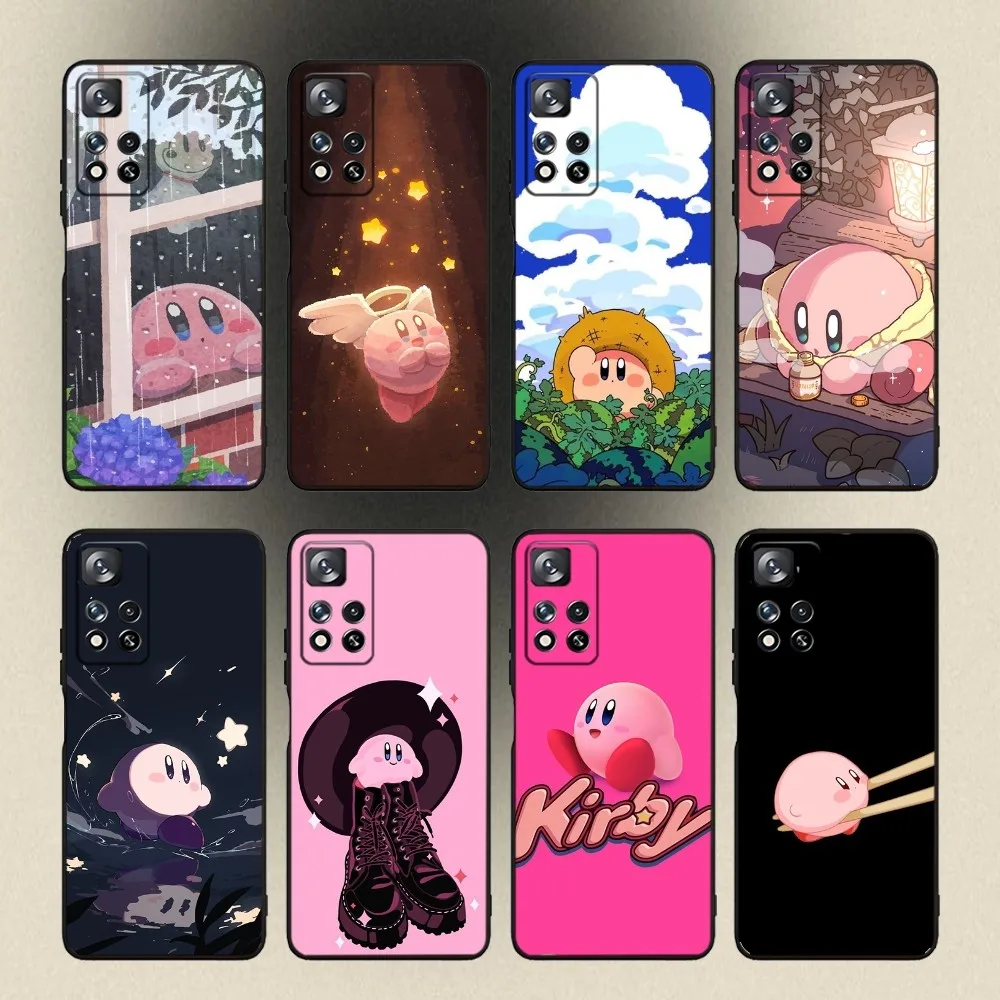 

Cute K-KirbyS Phone Case For Samsung Galaxy A20,A21s,A22,A31,A32,A52,A53,A72,73,A80,A91 Soft Black Cover