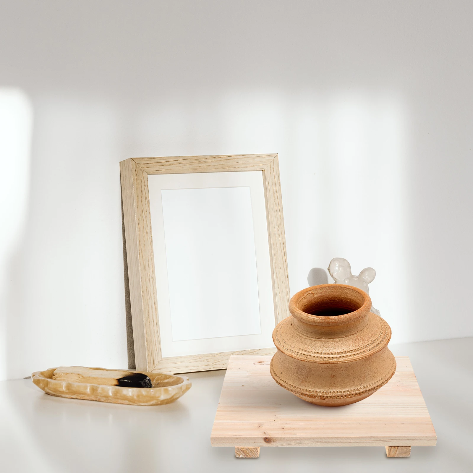 

Masonry Board Sculpture Base Clay Crafts Wooden Holder Pottery DIY Supply Smooth Edges Durable Display Wood Board