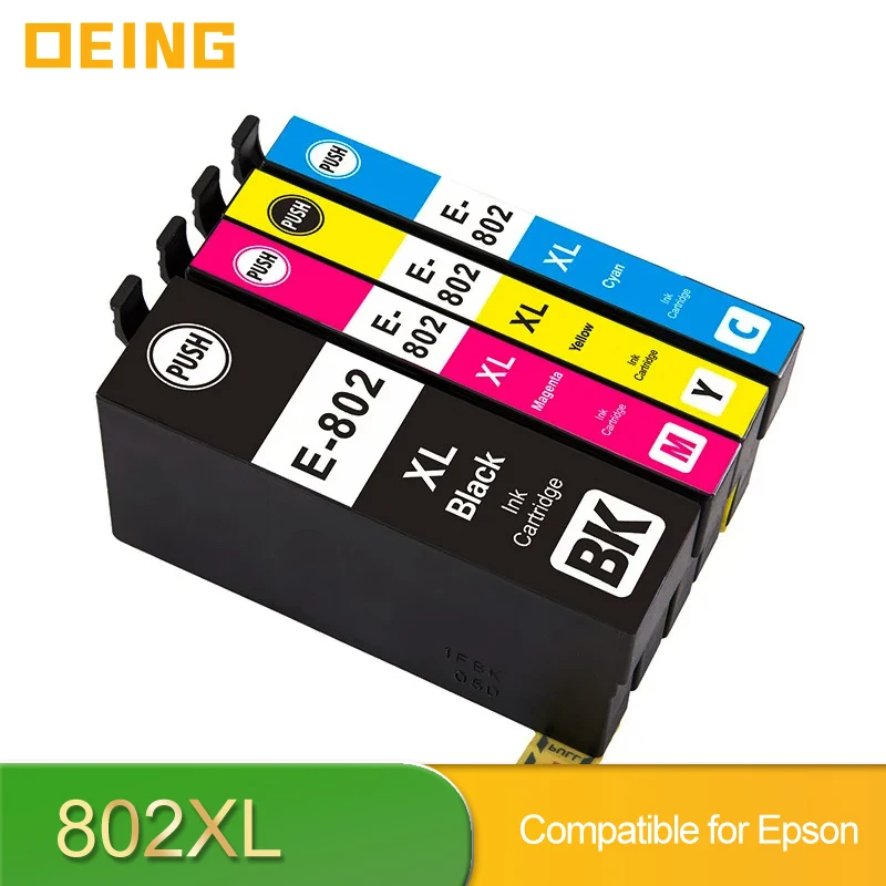 Compatible Ink Cartridge 802XL T802 For Epson 802 WorkForce WF-4720 WF-4730 WF-4734 WF-4740 WF-4745 Printer