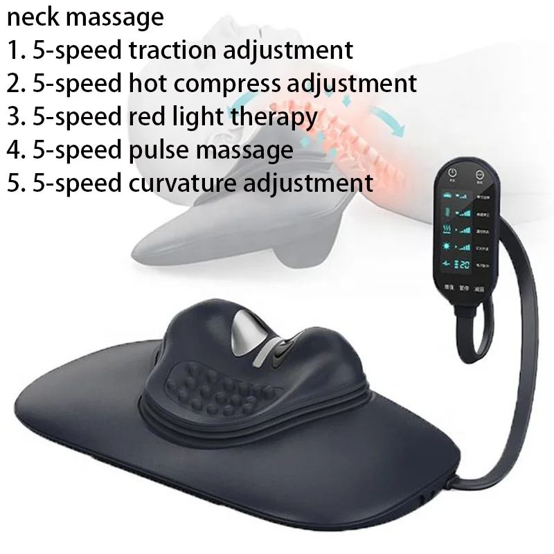 

Air Soft Brace Neck Pulse Massager Disc Hernia Cervical Traction Device Neck Hot Compress Massager EMS Therapy Neck Pain Relief