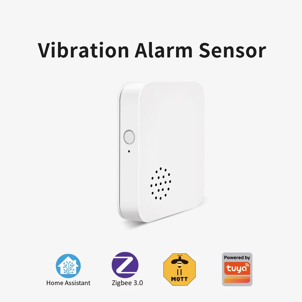 Lincukoo Tuya Zigbee3.0 Smart Vibration Alarm Sensor Movement/Vibration/Shock Is Detected Sound Alarm Support Home Assistant