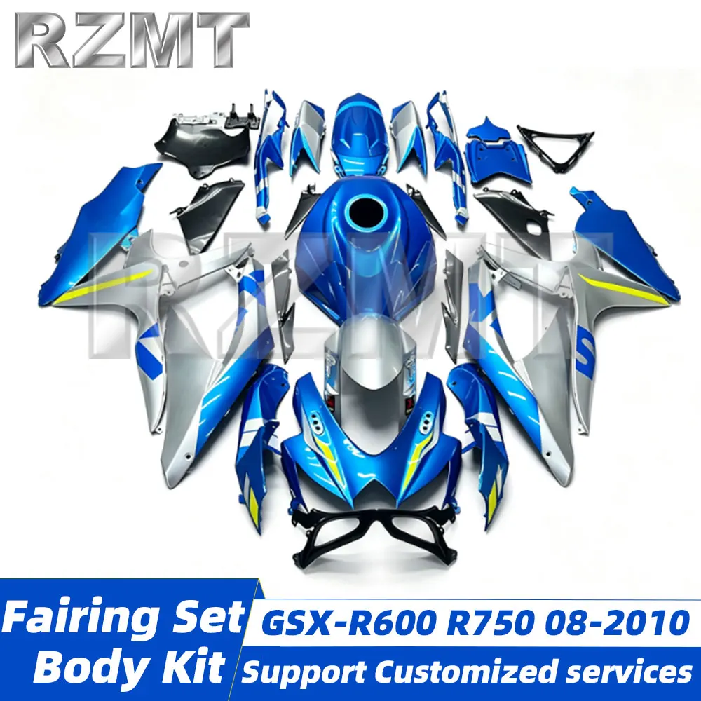 GSX-R750 Motorcycle Fairing Set Body Kit Plastic For Suzuki GSX-R600 R750 2008-2010 K8 K9 K10 In Stock Injection With Tank Cover