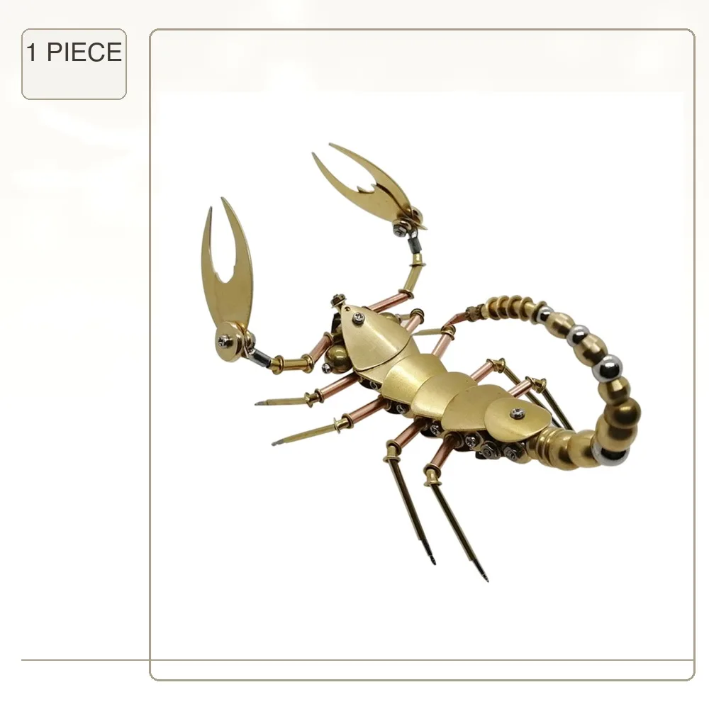 3D Steampunk Engineering Insects Scorpion Handicrafts All Metal animals Model kids Adult Collectible Ornaments- Finished Product