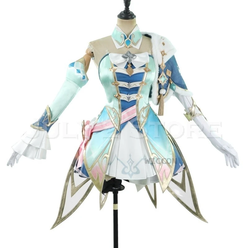 Vesna Cosplay Genshin Impact Costume Wig Snezhnaya Game Halloween Outfits High Quality Fancy Suit Dress Customized Versi - view 5