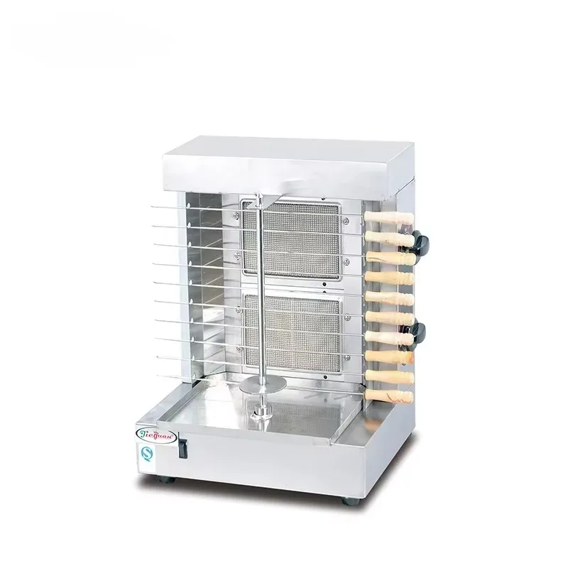 Stainless Steel Gas Shawarma Kebab Machine Grill Machine Oven with 2 Burner