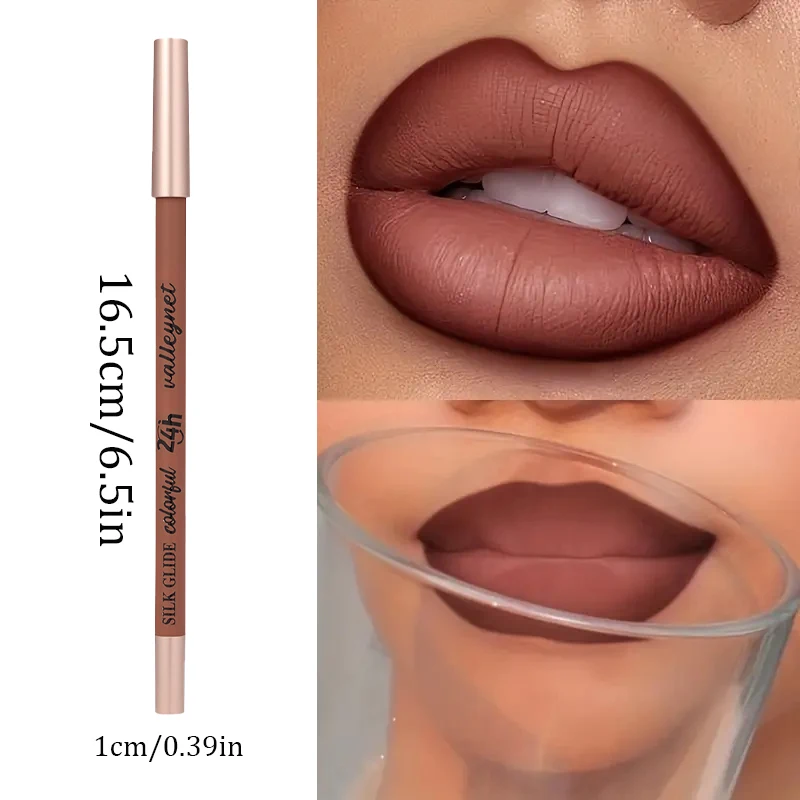 ชุดดินสอเขียนขอบปาก 6 ชิ้น/ชุด & ลิปสติกเนื้อแมทติดทนนาน กันน้ำ ชุดลิปสติกและดินสอเขียนขอบปากสำหรับผู้หญิง เครื่องสำอางแต่งริมฝีปาก