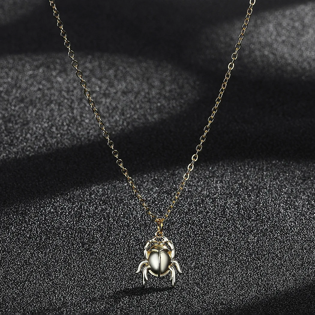 Gothic Scarab Beetle Pendants Necklace Egyptian Insect Charms Amulet Protection Viking Jewelry for Women Men Fashion