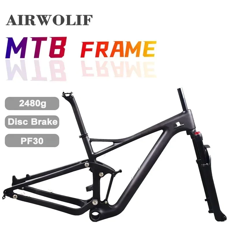 Airwolf 29er Carbon Bike Frame PF30 Carbon MTB Frame 29 Mountain Bike Frame 142*12mm Thru Axle Disc Brake Bicycle Hot Sale