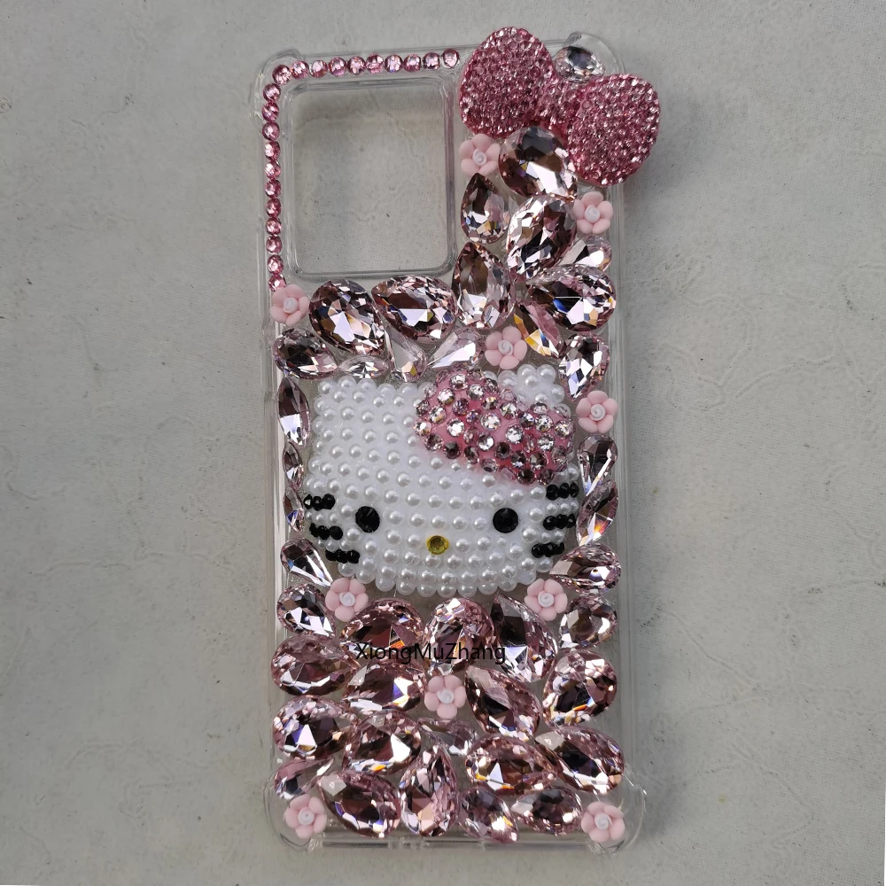 Niedliche rosa Schleifen-Hello-Kitty-Handyhülle für Motorola Moto G57 G67 Power G64 G62 G60 G54 G53 G34 G32 G15 G14 G13 G85 G84 G82 G72 – Detail 6