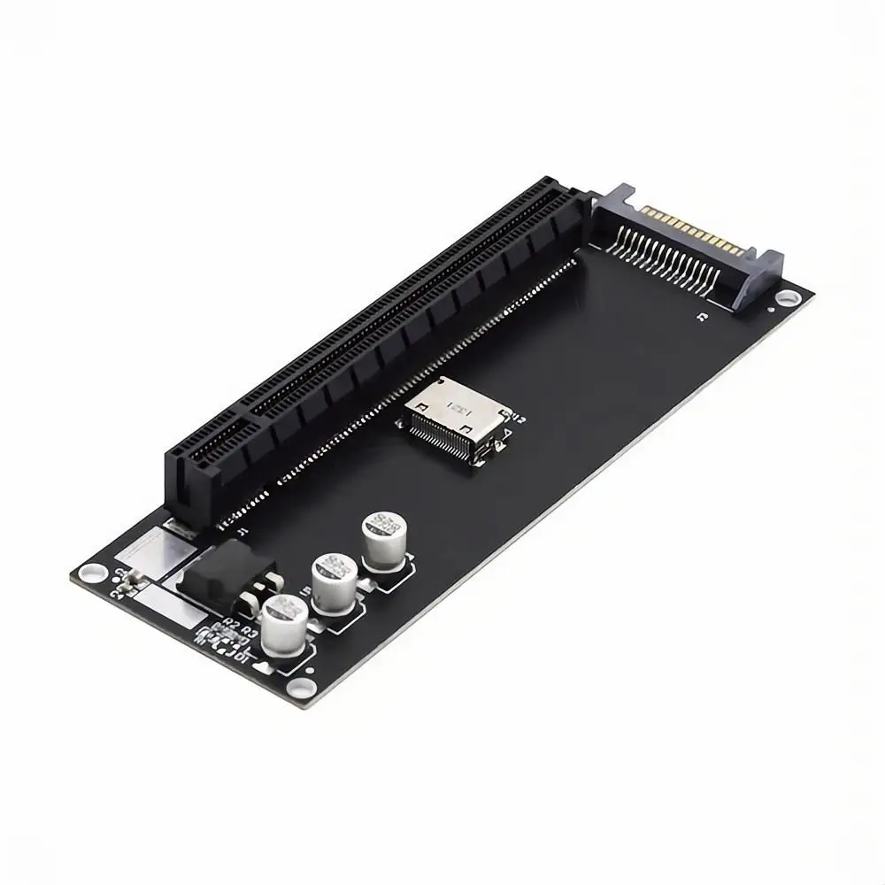 Oculink SFF-8611 SFF-8612 4i to PCIE4.0 PCI-E Express 16x 4x Adapter with SATA Power Port for Mainboard Graphics Card