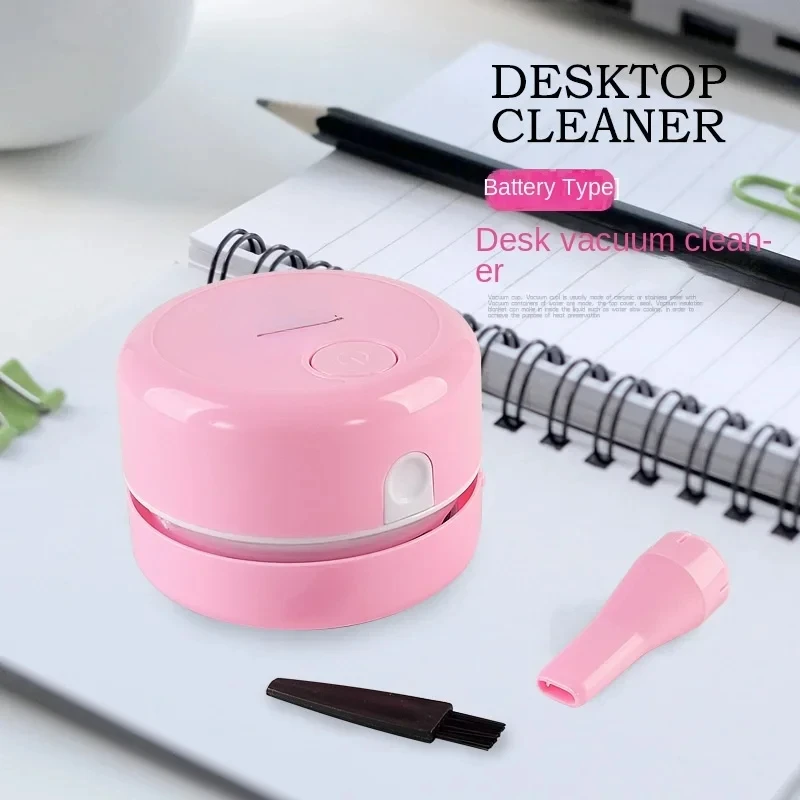 Desktop Vacuum Cleaner Home Mini Portable Student Use Eraser Paper Pencil Shavings Keyboard Grey Electric Power Vacuum