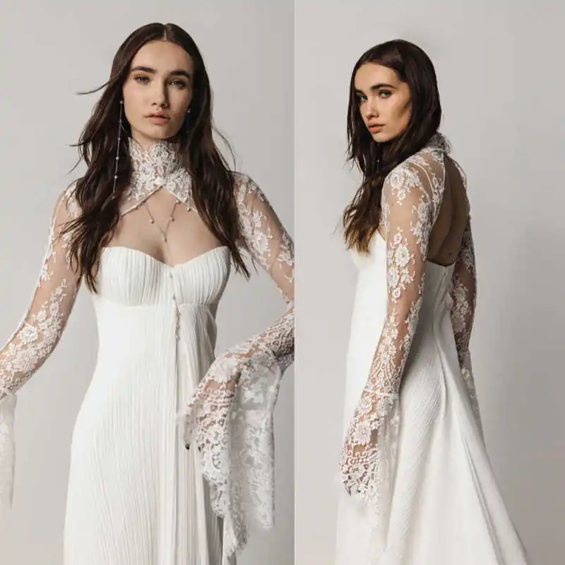 vintage-wedding-jacket-bridal-boleros-puff-sleeve-lace-applique-top-v-neck-custom-made-wraps-customized