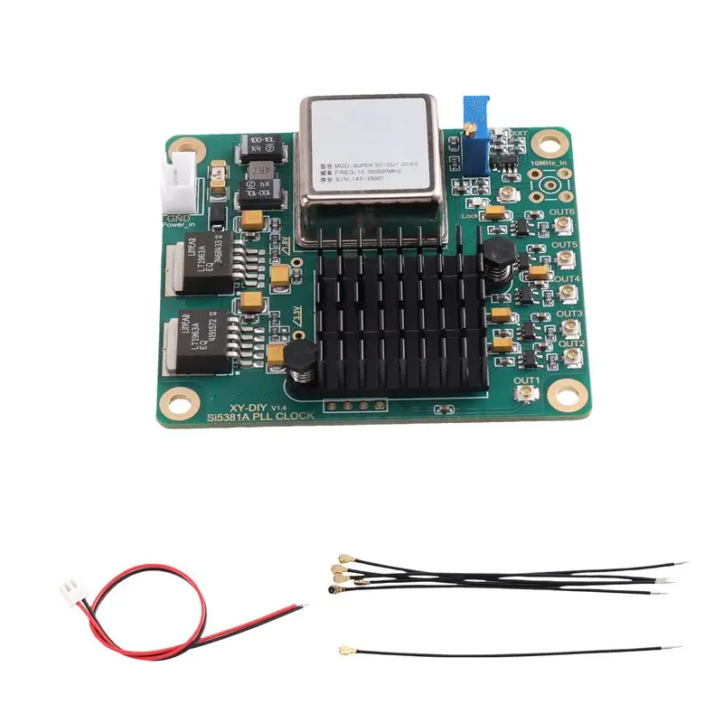 B17C Y11 OCXO Clock Generator HAT 10Mhz Frequency Standard For Raspberry Pi Multi-Channel PLL Output Jitter Reducer