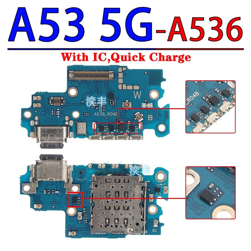 Usb Dock Charger Port for Samsung Galaxy A23 A33 A03 Core A03S A13 A53 A73 4G 5G Charging Board Module