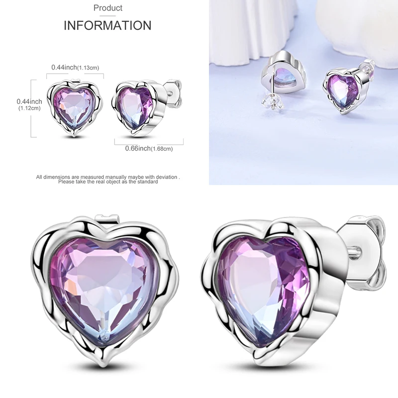 925 Sterling Silber Ohrstecker Kirsche Delfin Avocado Schmetterling Biene Blume Feder Bunter Schmuck Geschenk für Frauen Mädchen – Detail 22