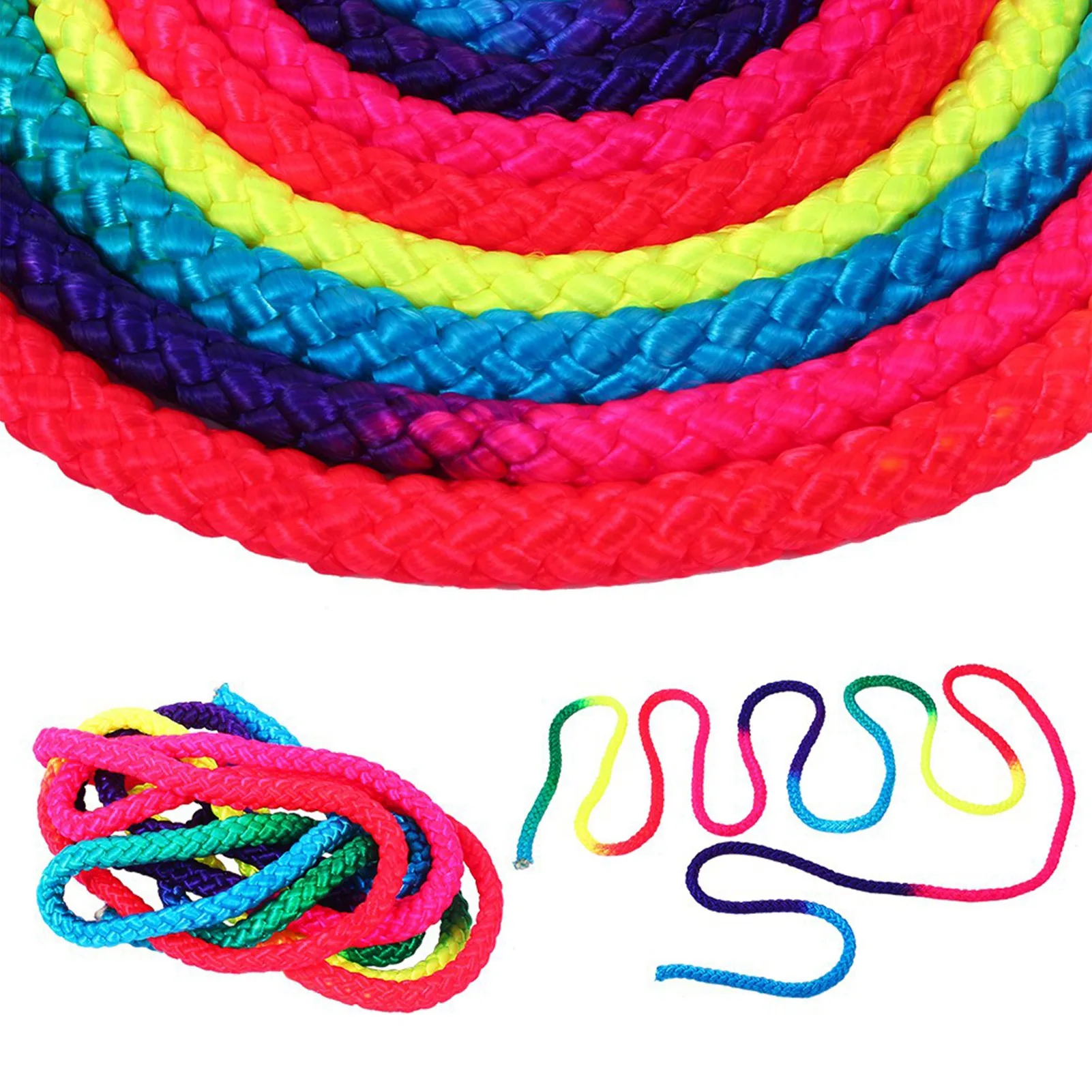 Rainbow Color Rhythmic Gymnastics Rope  Competition Arts Training Rope gymnastics rope training rope gymnastics sports rope