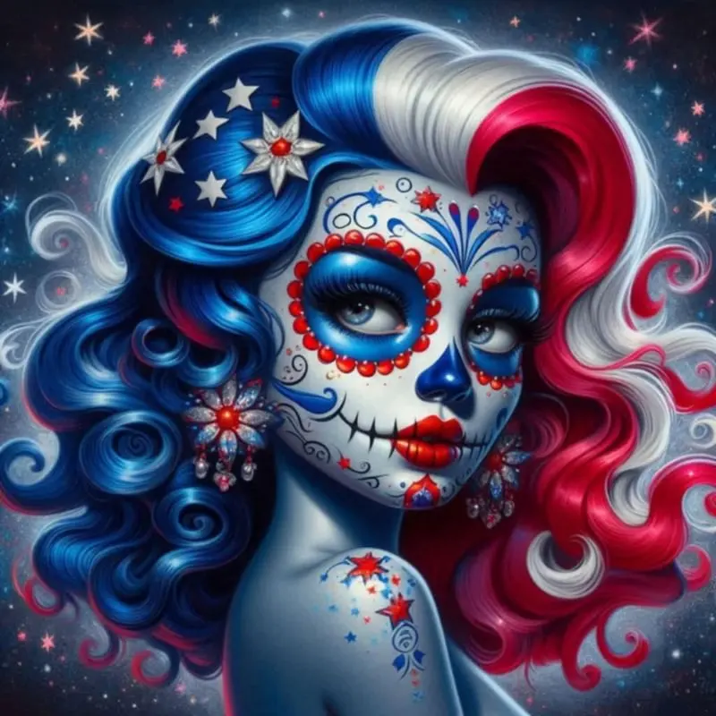 

Skull Beauty AB Diamond Painting Kits Photo Art 5d Diy Full Square Mosaic Cross Stitch Embroidery Home Decor Gift