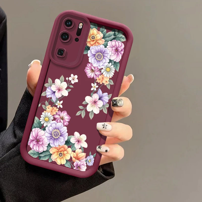 Flower Case For Huawei P20 P30 P50E P40 Lite P Smart Mate 20 30 40 50 Pro Y9 Prime 2019 Y7A Y9S Anti Scratch Silicone Cases Etui - view 6