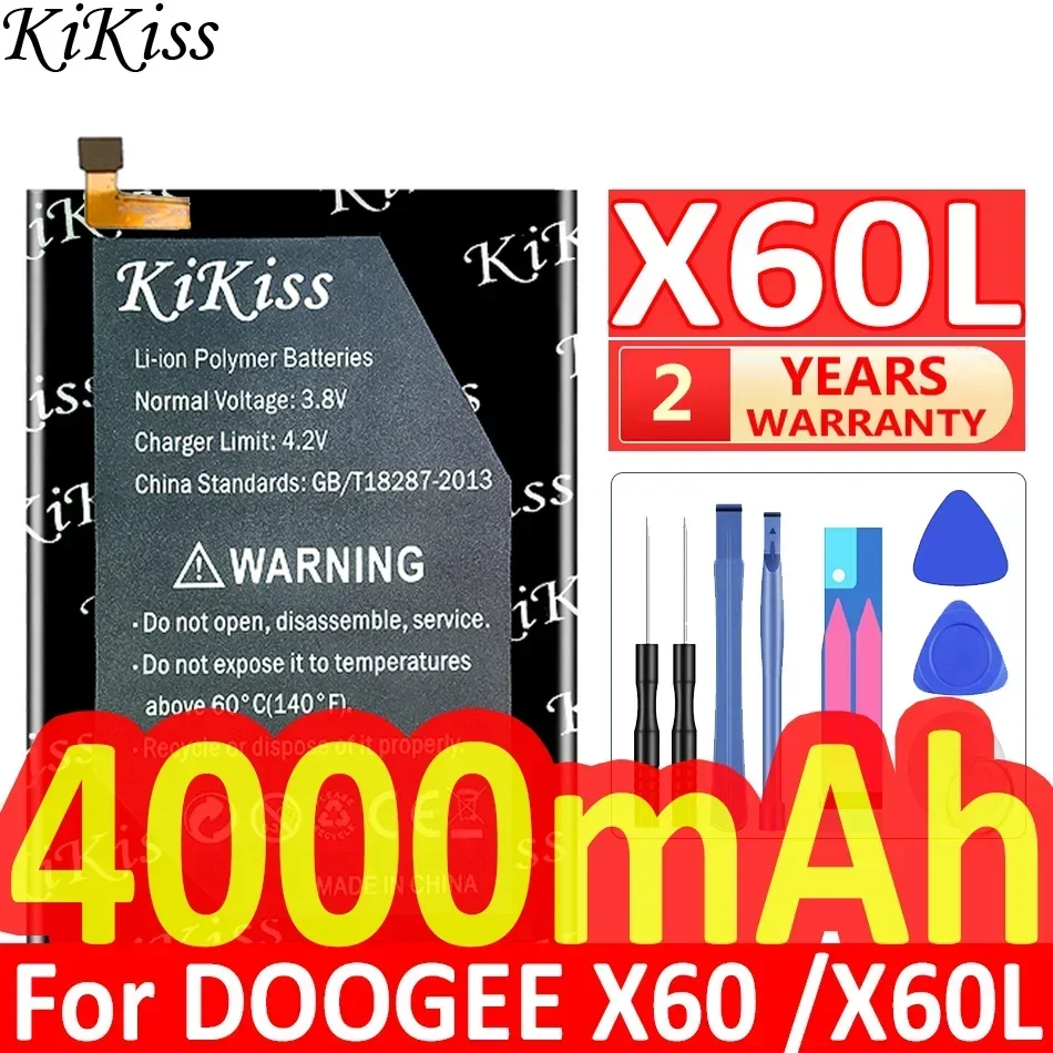 

Аккумулятор Для DOOGEE X60/X60L, 4000 мАч, батарея KiKiss для смартфона DOOGEE X 60/X60L