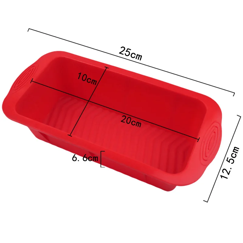 Long toast mold silicone cake mold, high temperature resistant and non-fading, home baking diy