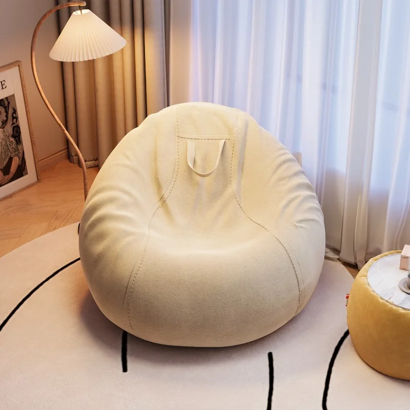 Water Drop Bean Bag Chair Linen Fabric Filled With EPS Particles Soft Lazy Sofa Lounger For Living Room Bedroom Home