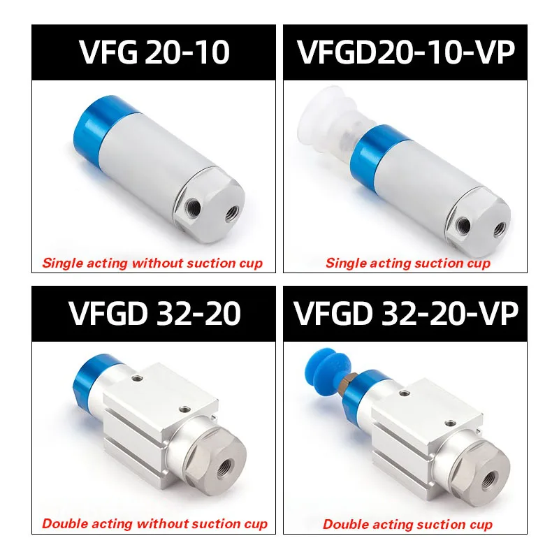 VFG20-20-10 mechanical arm gripper cylinder pneumatic VFGD30-20-VP vacuum generator suction cup