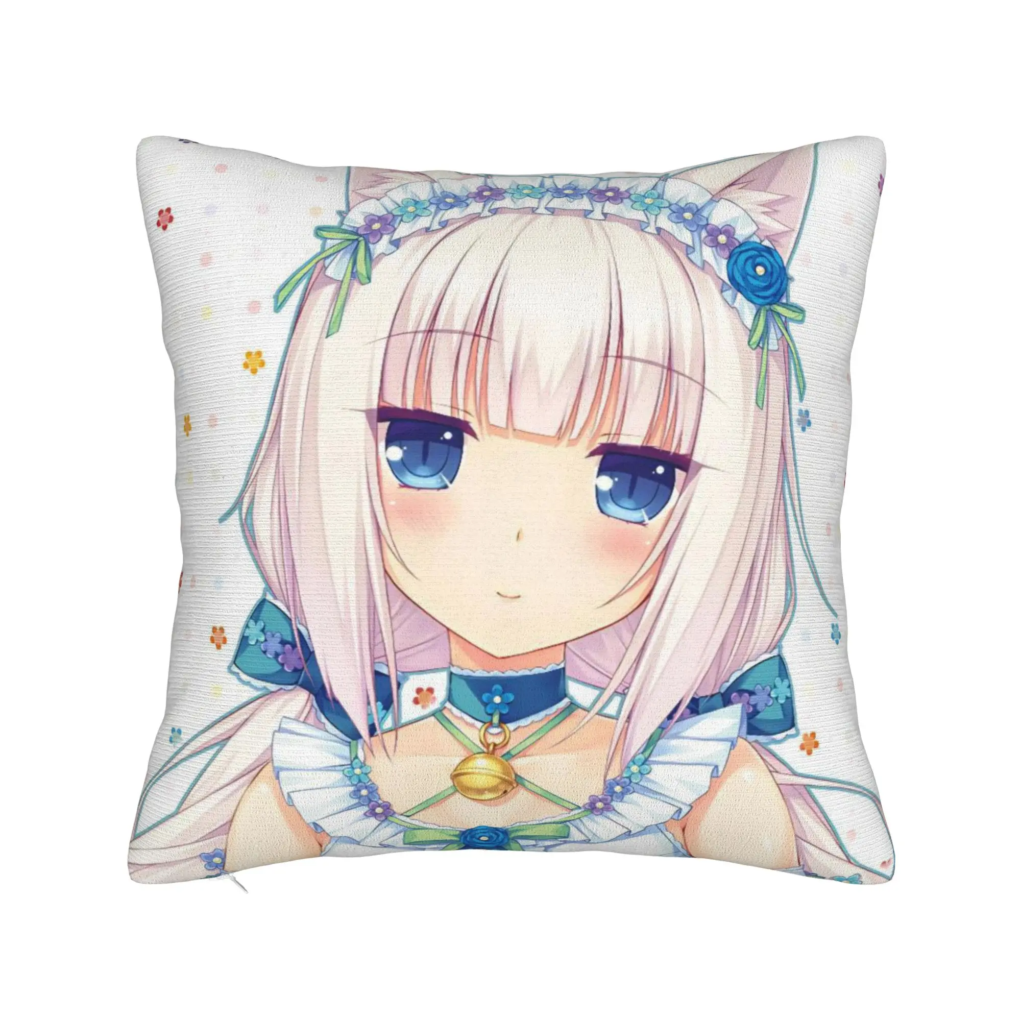 Decorative Pillowcase Anime N-Nekopara Stuff Home  Throw Pillow Case Cover Square Style Multi-Size