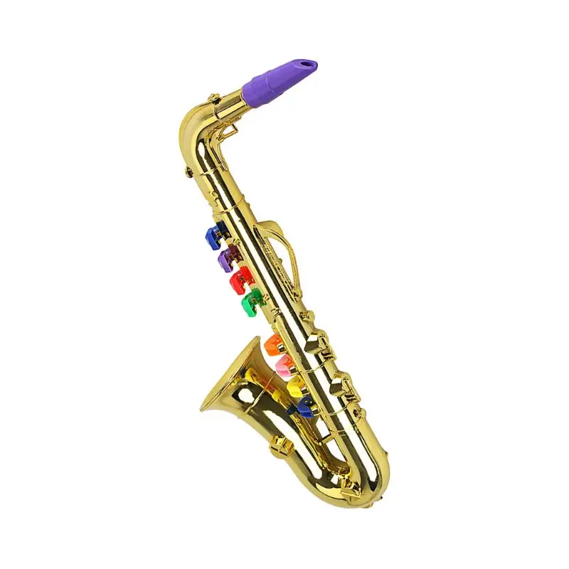 Musical Instruments Include Toy Saxophone Trumpet Toy Clarinet Educational Toy Instrument Silver Finish with Color Keys A52F