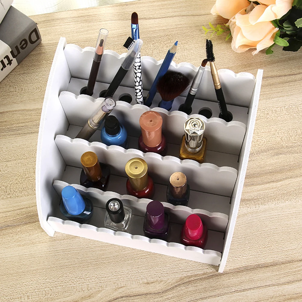 

Multipurpose Desktop Cosmetics Case Storage Box ganizer 4 Compartments Makeup Accessories Bedroom Bathroom Office Stationery