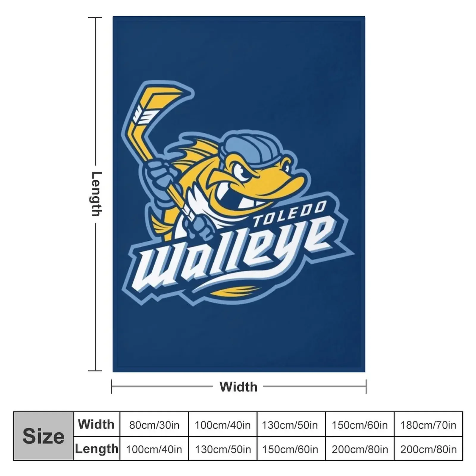 Toledo Walleye Throw Blanket Bed linens Luxury Picnic Single Blankets