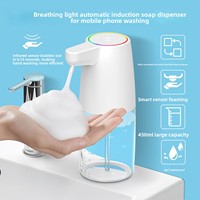 USB Breathing Light Automatic Infrared Sensor Soap Liquid Dispenser Intelligent Hand Soap Liquid Foam Machine