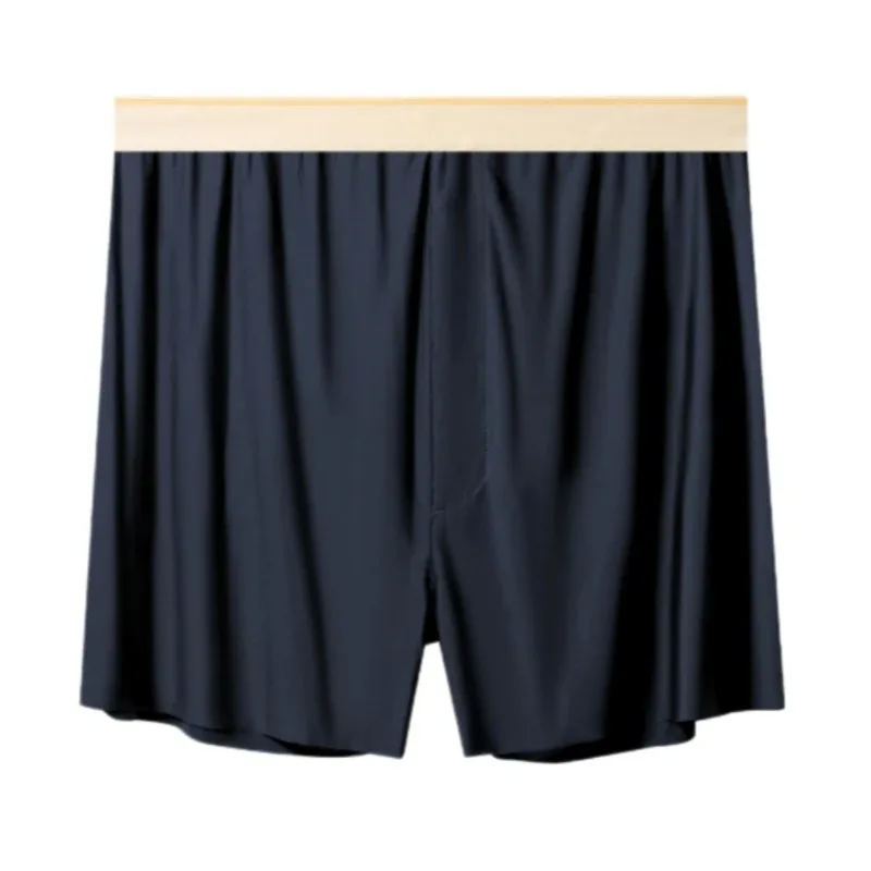 Men's Ice Silk Boxer Shorts 4-Pack Ultra Thin Breathable Loose Fit Summer Cooling Nylon Pajama Pants Modal Feel Underwear 6