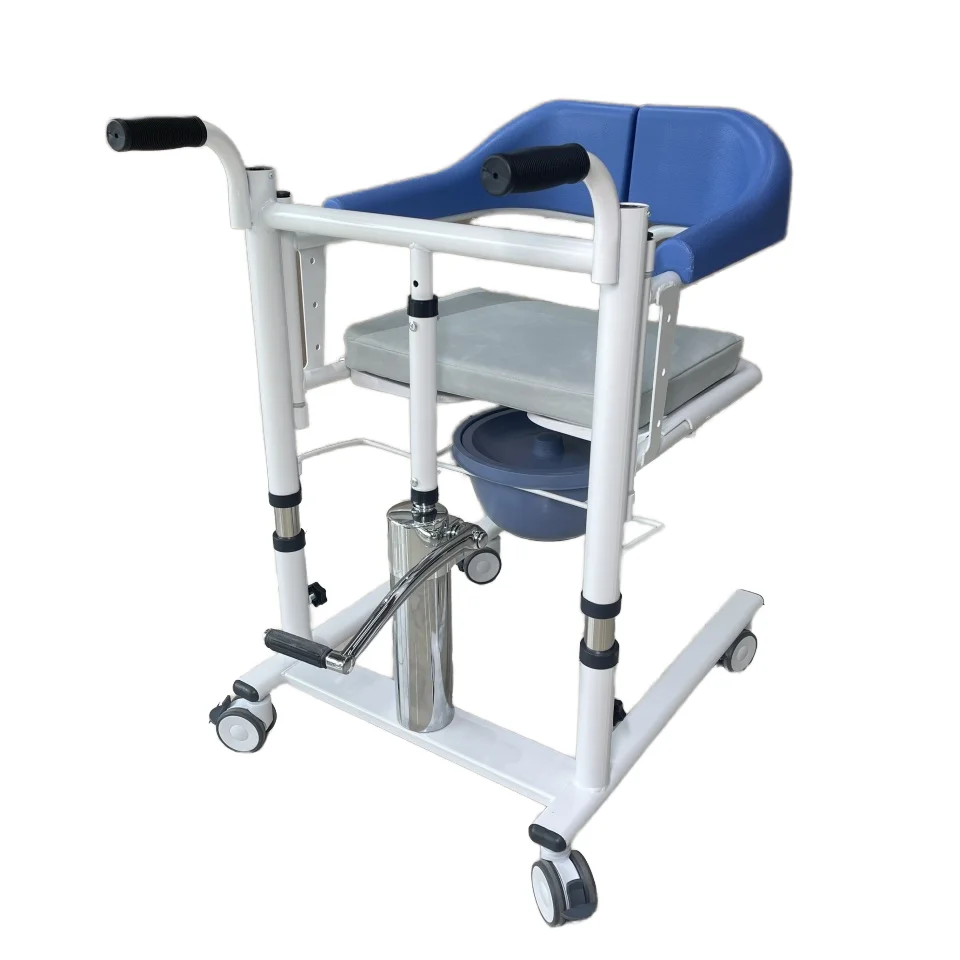 

Медицинское кресло-подъемник для перемещения пациентов с регулировкой высоты и функцией туалетного кресла