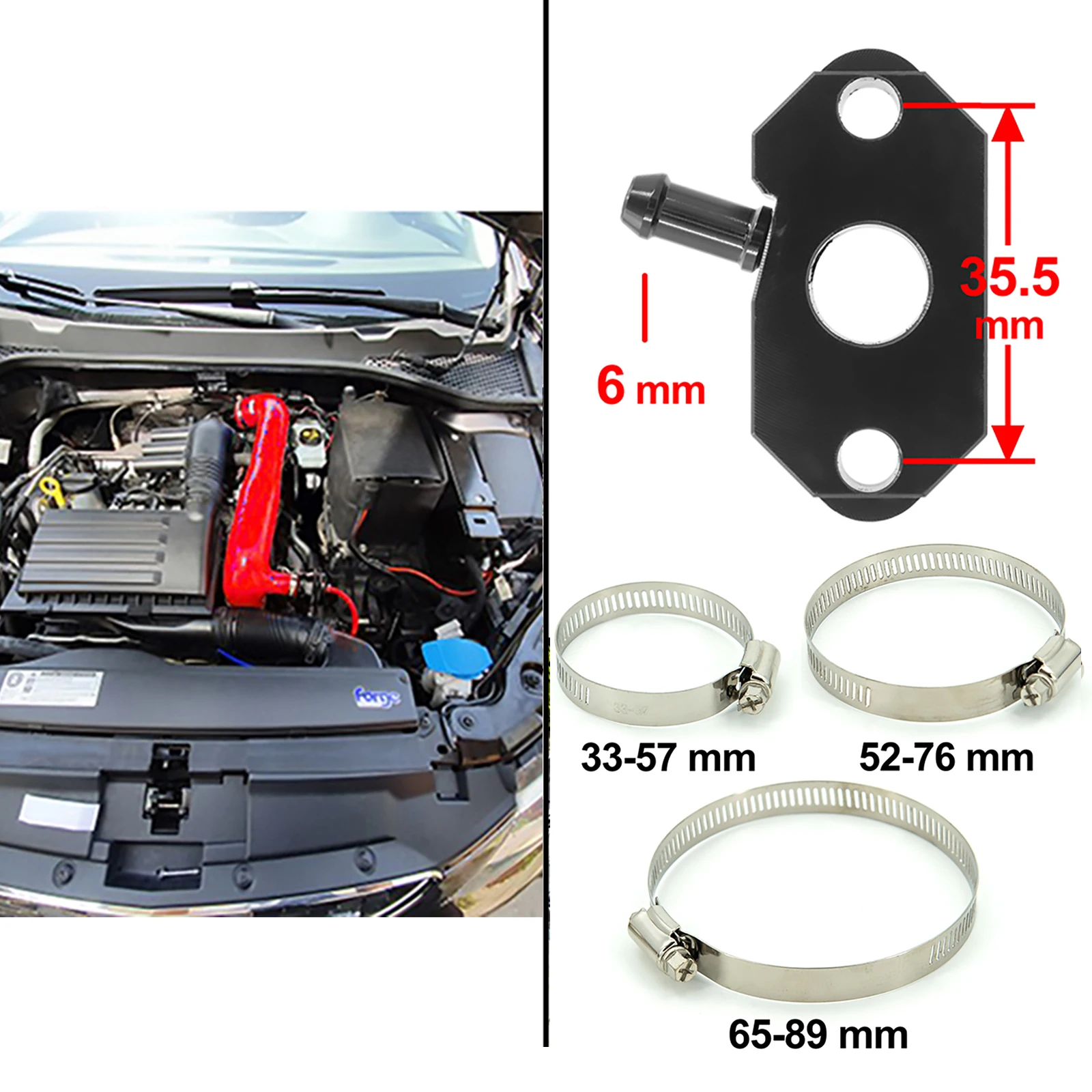 Válvula de descarga automática roja para Audi Skoda vw, válvula de descarga Fabia Octavia 1,2 y 1,4 motor TSI 2015-en Seat Ibiza Leon