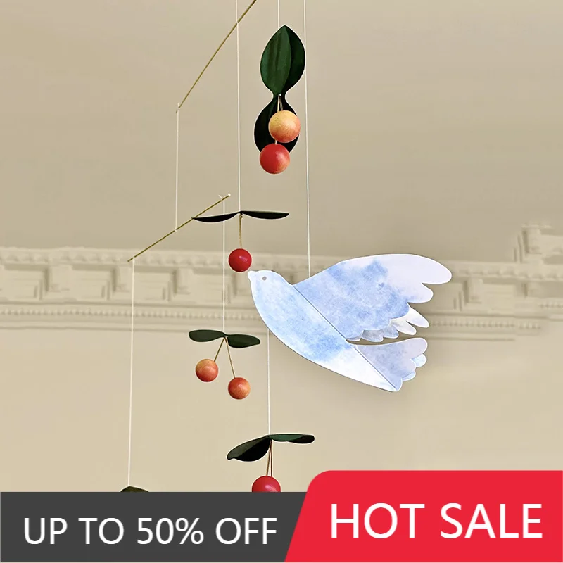 Peace Dove Wind Chimes Modern Cherry Bird Wind Chime Interior Luxury Decorative Hanging Bell Minimalist Aesthetic Hanging Bells