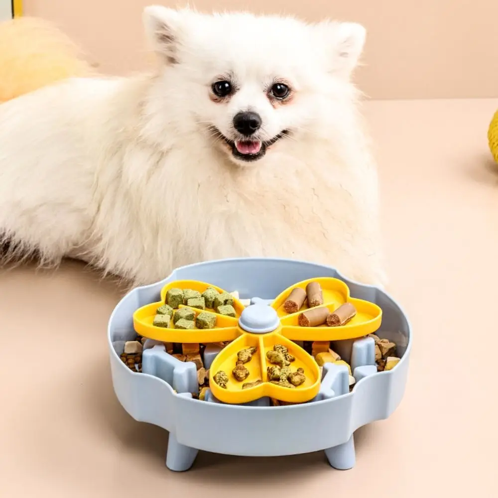 

Anti Choking Dog Slow Food Bowl Interactive Rotating Cat Bowl Puzzle Toy Anti Slip Durable Puppy Training Toy Pet Food Dispenser