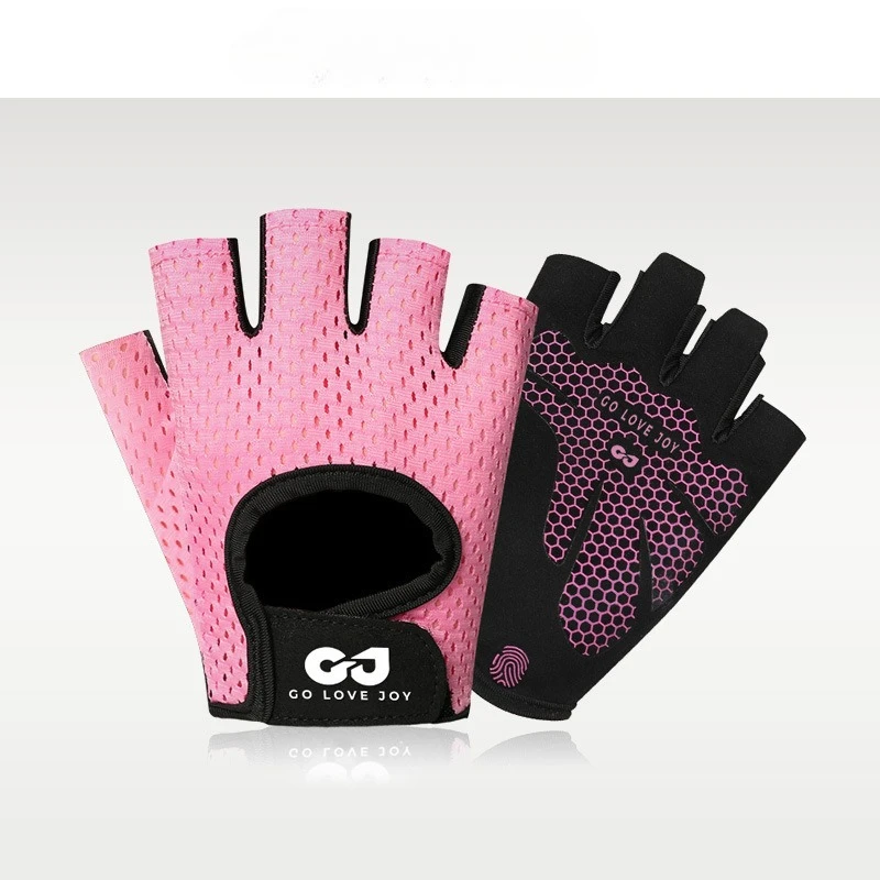 قفازات اللياقة البدنية الرياضية الخارجية للرجال والنساء، تدريب الصالة الرياضية، مضادة للانزلاق ومقاومة للاهتراء، قفازات اليوغا لركوب الدراجات، قفازات نصف اصبع