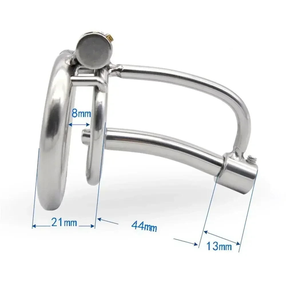 Male Urethral Catheter Stainless Steel Chastity Devices Cock Cage Penis Plug Restraint Cock Ring Lock Urethra Dilator Sex Toys