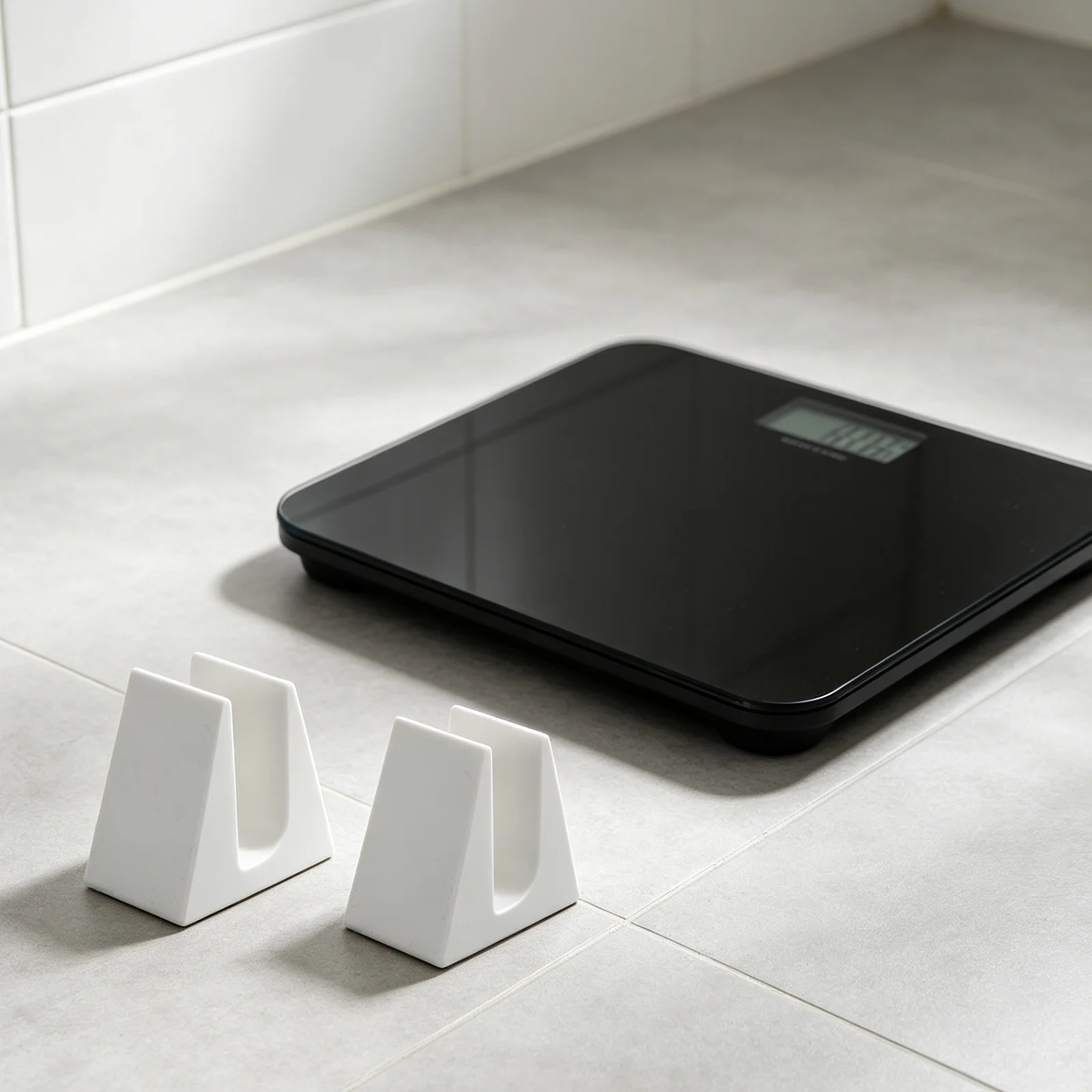 2Pcs Bathroom Scale Holder Stand Moistureproof Scratch Resistant Elevated Platform Non Slip Base for Laundry Room Tile Floor