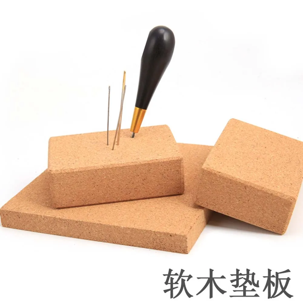 Handmade DIY leather tools, cork cushion board, oak particles do not fall off, diamond cone perforation, polishing and edge seal