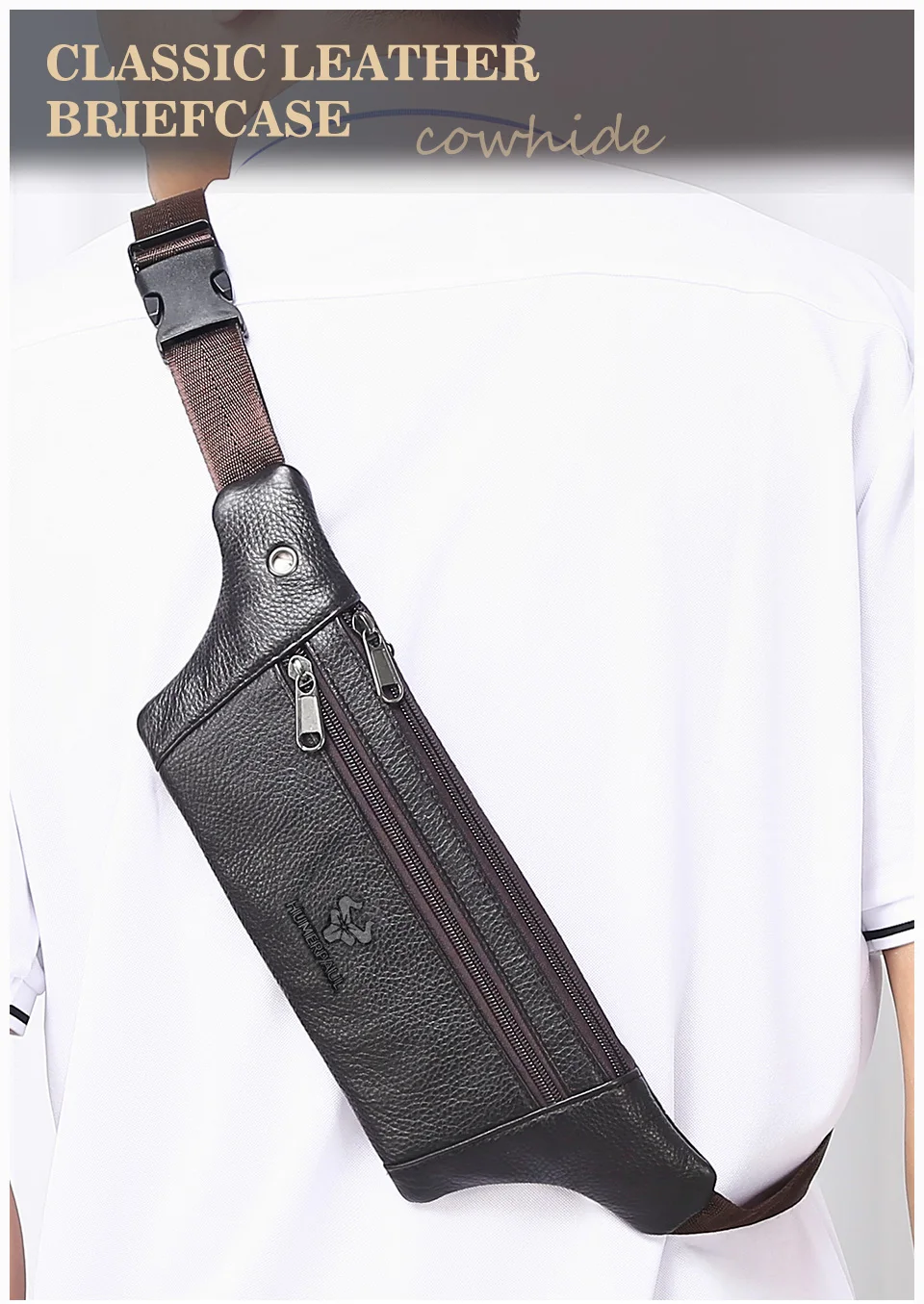 Retro-Umhängetasche aus Leder für Herren, Umhängetasche aus Rindsleder der ersten Schicht, All-Match-Umhängetasche für Pendler – Detail 2