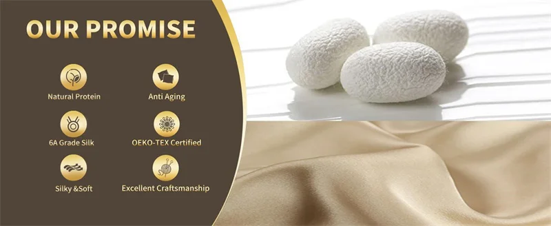 2pcs 100% Mulberry Silk Pillowcase for Hair and Skin Health 23 Momme Natual Pure Silk Pillow Cases with OEKO-TEX Customized Size