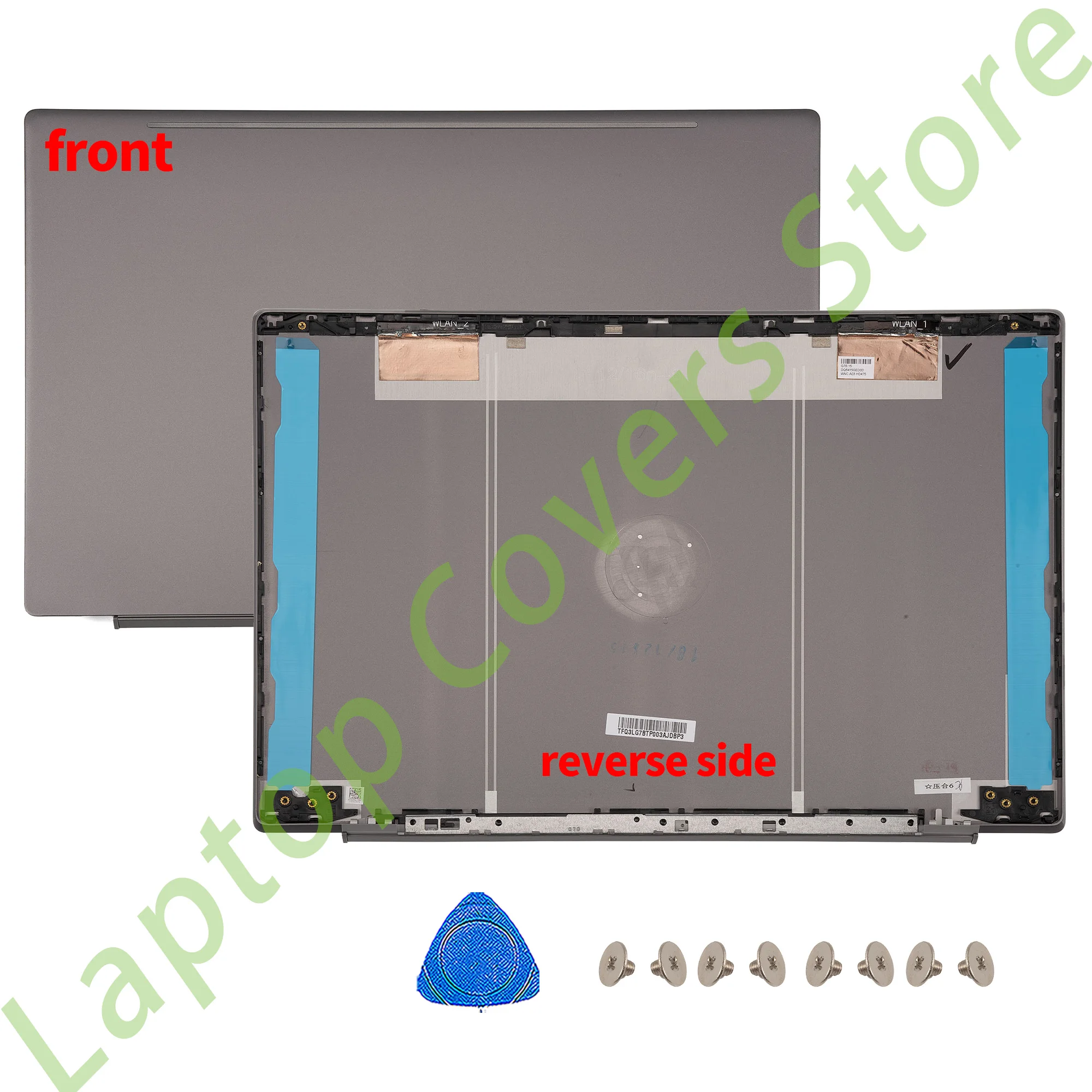 Imagem -02 - Lcd Tampa Traseira para Pavilhão 15-cw 15-cs 15t-cs Tpn-q208 Top Case Dobradiças Moldura Frontal Laptop Peças Substituir Preto ou Cinza 156