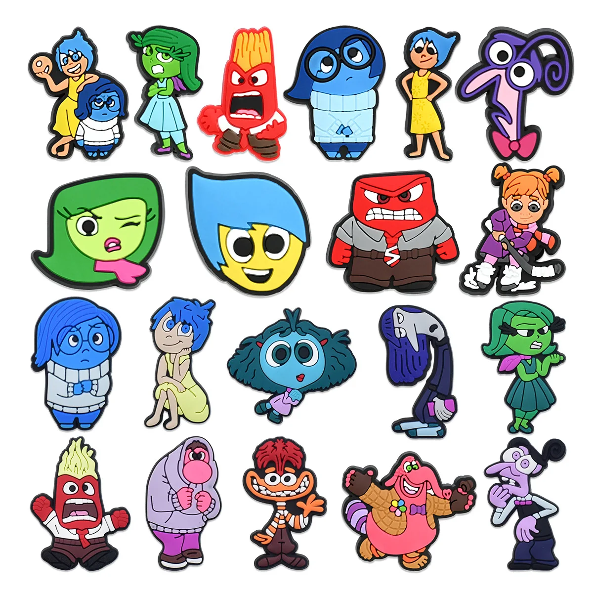 New Design Cute Cartoon Emotion Character PVC Shoe Charms Easy To Install DIY Removable Decor Accessories For Clog Lovers