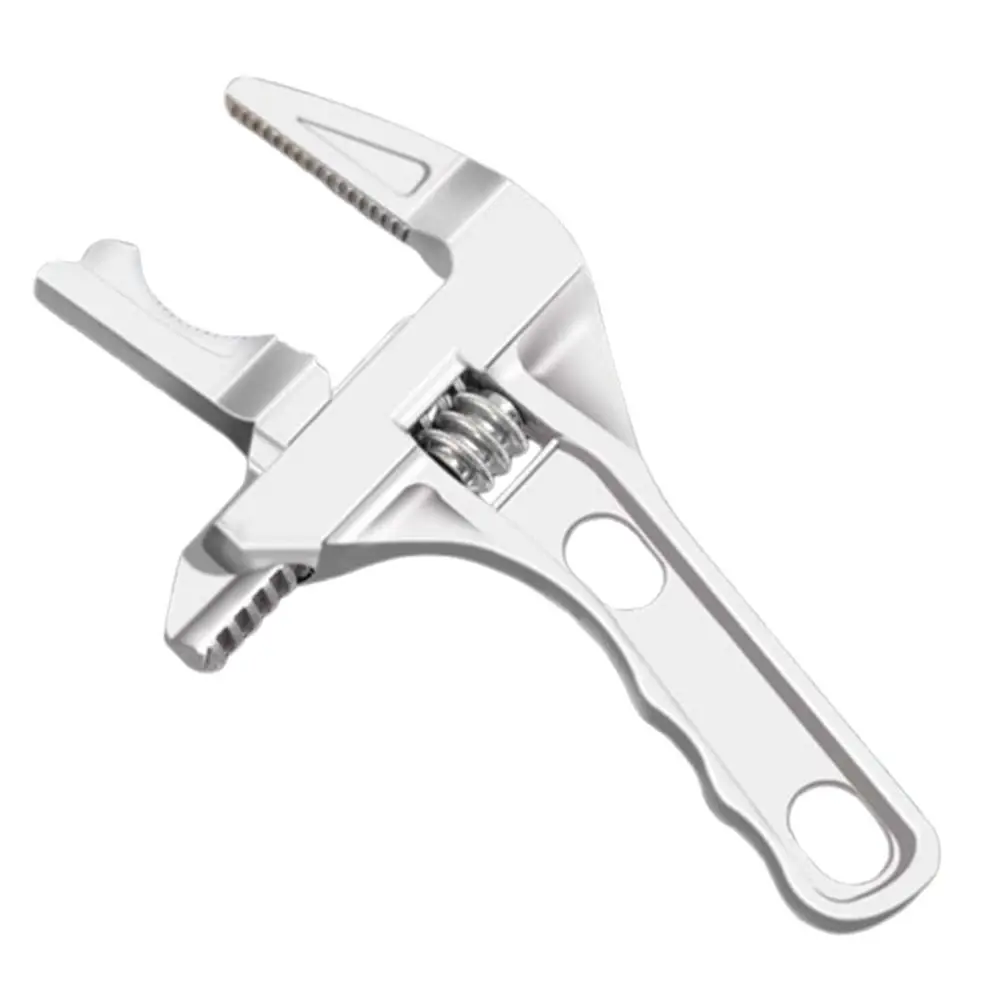 

Short Handle Adjustable Wrench Large Opening High Hardness Bathroom Pipe Spanner Universal Multi-Function Plumbing Wrench