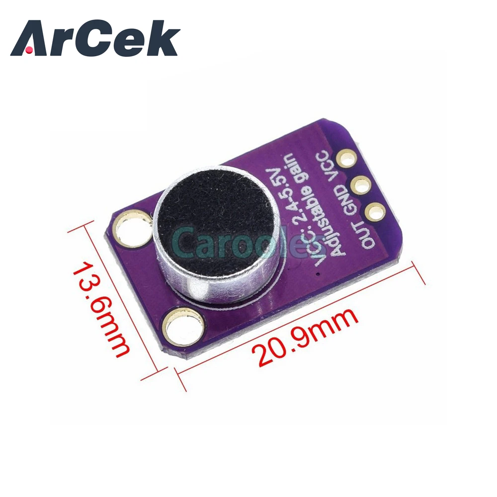 MAX9814 Microphone AGC Amplifier Board Sound Sensor Module Auto Gain Control Attack for Arduino MAX4466 PCB Board Diy Kit